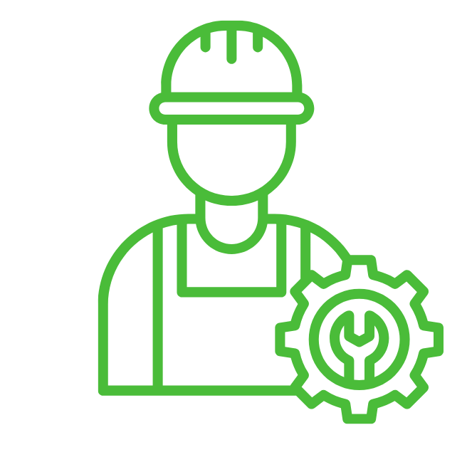 graphic with a turf installer