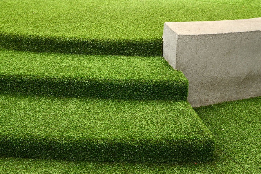 a costume staircase made with synthetic turf a costume staircase made with synthetic turf