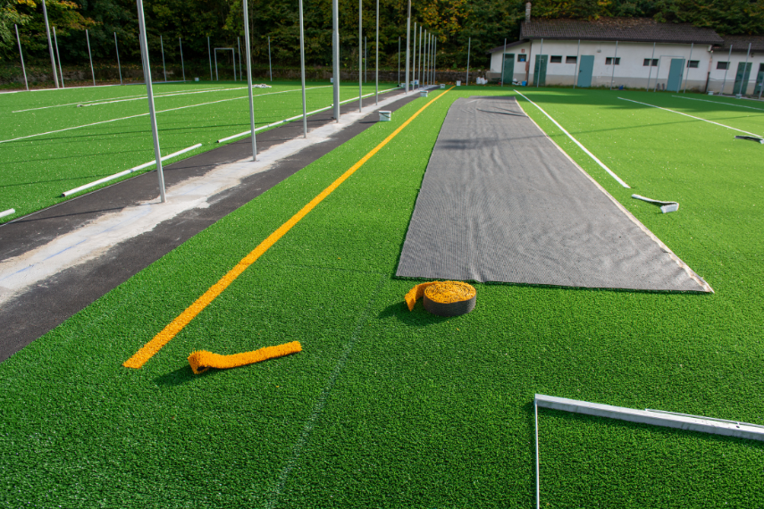 sports field turf just beeing installed sports field turf just beeing installed